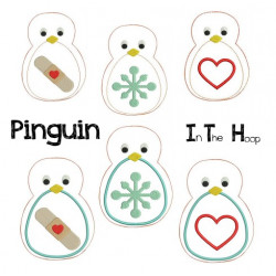 Stickdatei - ITH Pinguin
